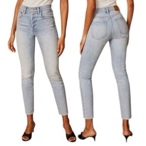 Denim Forum The Yoko High Rise Slim Size 26 Medium Light Wash Jeans